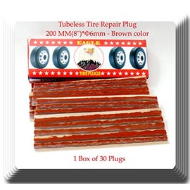 1 Box of 30 Trucks Seals Tire Repair Plugs Self VulCanIzing Tubeless 8" x 1/4" (1)