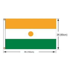 Stormflag Niger Flag 90 cm x 150 cm Flag Niger 3 x 5 ft Polyester 90 g with Eyelets Stitched with Double Needle