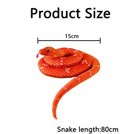 Gxdamxz Cuddly Toy Snake, Plush Toy Cuddly Snake for Children and Adults, Snake Stuffed Animal, 80 cm, Red