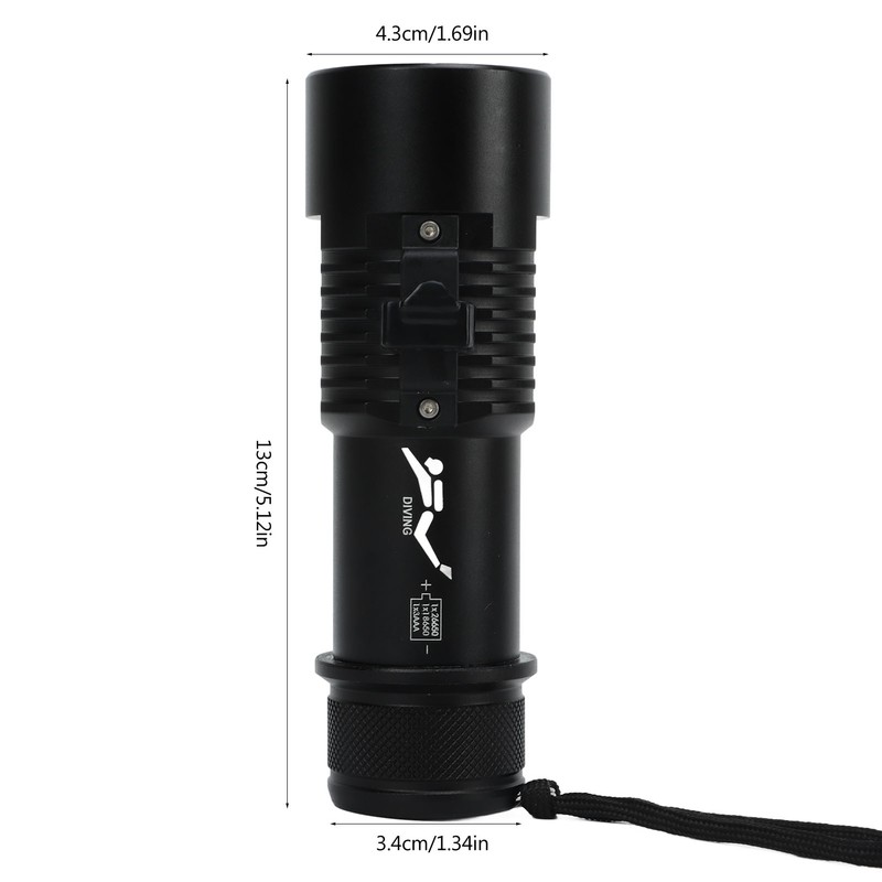 Diving Light IPX8 Waterproof 1500LM White Yellow Lighting Super Bright