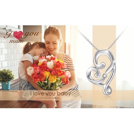 925 Sterling Silver Animal Jewellery Frog/Rabbit/Tortoise Heart Necklace for Women Teen Girls 18 Inch Chain, Sterling Silver, Cubic Zirconia