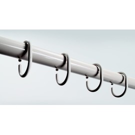 Spirella C-Minor Shower Curtain Rings 100% Polypropylen White 12 Pieces