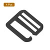 sourcing map 4Pcs 38mm/1.5" Metal G-Hook Webbing Buckles Adjustable Flat
