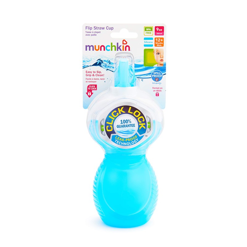 Munchkin 15424 Click Lock Flip Straw Cup
