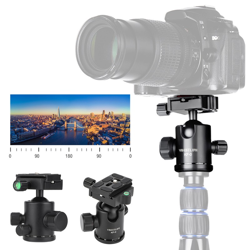 VBESTLIFE Magnalium Mini Tripod Ball Head Mount Stand with Quick