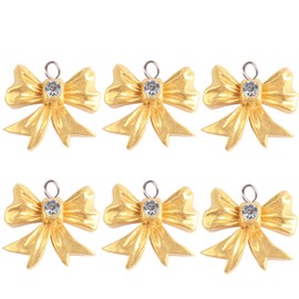 12 Pcs Gold Bow Knot Shower Curtain Hooks, Decorative Stainless Steel Shower Curtain Hooks for Bathroom Shower Rods