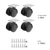 ANDUTEES 1.5 inch Caster Wheels, Casters Set of 4, Plastic