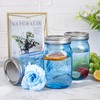 WELLIFE Wide Mouth Mason Jars,6 Pack Blue Mason Jars 32