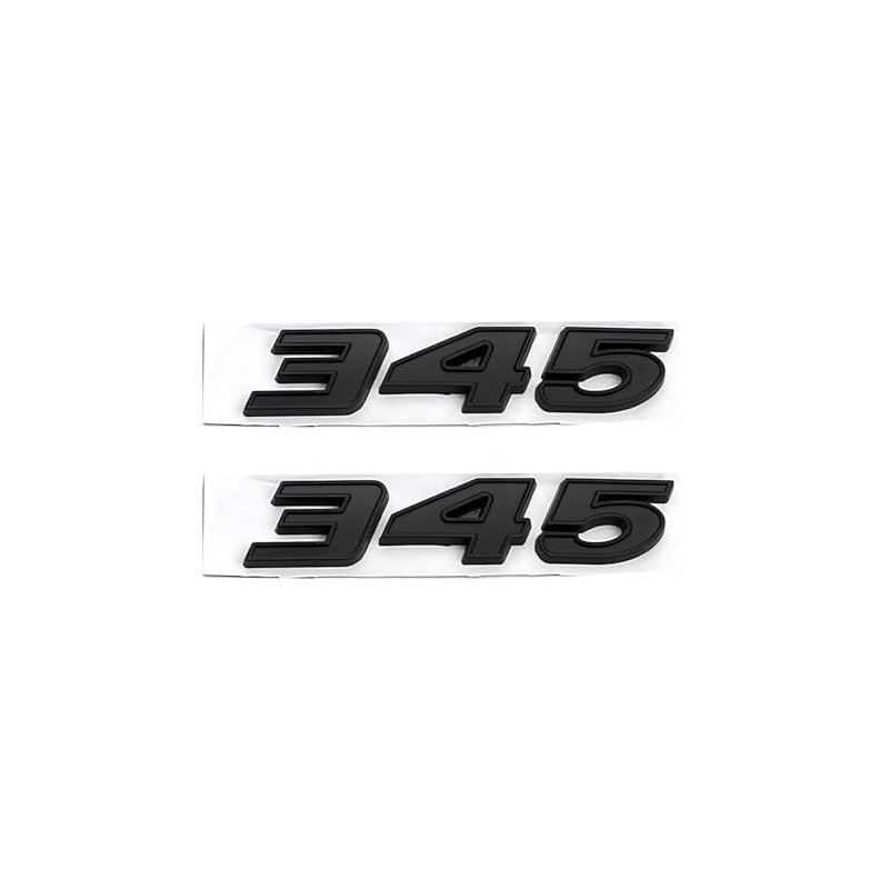 Pair Set 345 Passenger & Driver Side Emblems 3D Badge