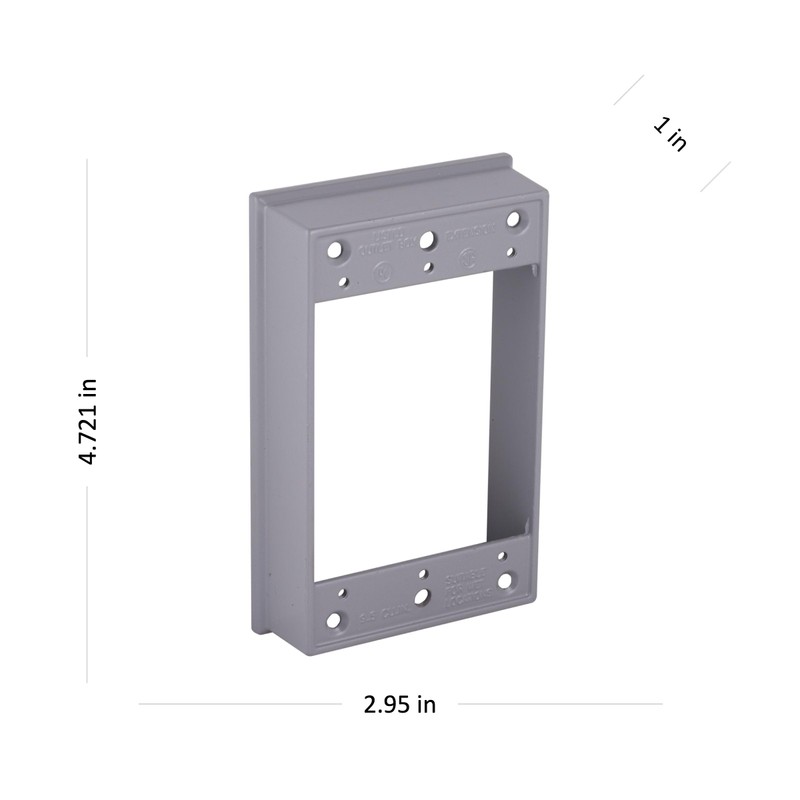 Hubbell-Raco 5406-0 Weatherproof Extension Box, 1 Gang, 18.3 Cu-in X