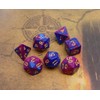CREEBUY 7Pcs Blue Purple DND Dice Set RPG Polyhedral Dice
