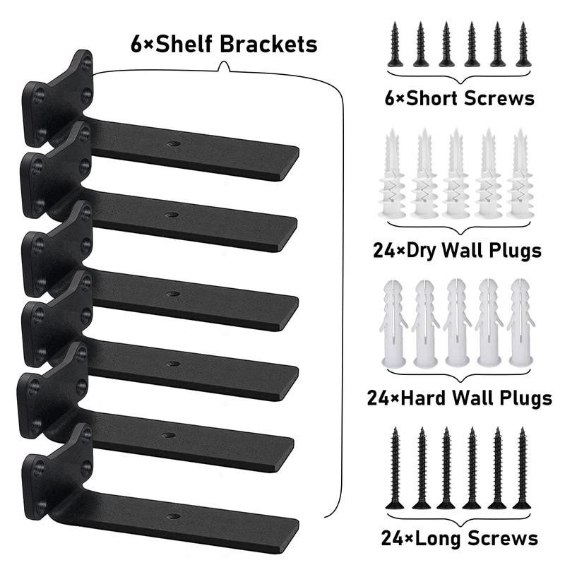 Floating Shelf Brackets Heavy Duty Industrial L Shelf Bracket 1/5