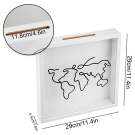 Thyonta Memory Shadow Story Box Wooden Creative Souvenir Box Large Keepsake Box Frame Boxes for Various Movie Stamps 29*29CM(