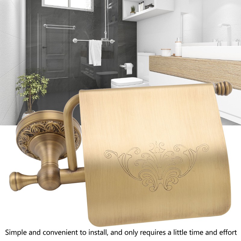 Paper Towel Holder Antique Wall Mounted Copper Stainless Steel Tissue