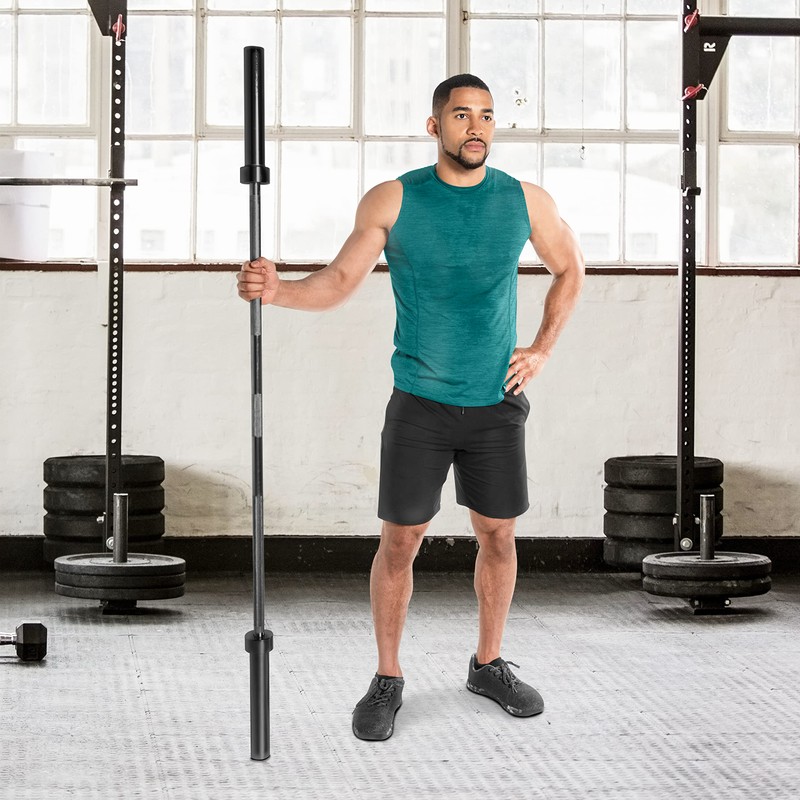 CAP Barbell 6-Foot Solid Olympic Bar, Black (2-Inch)