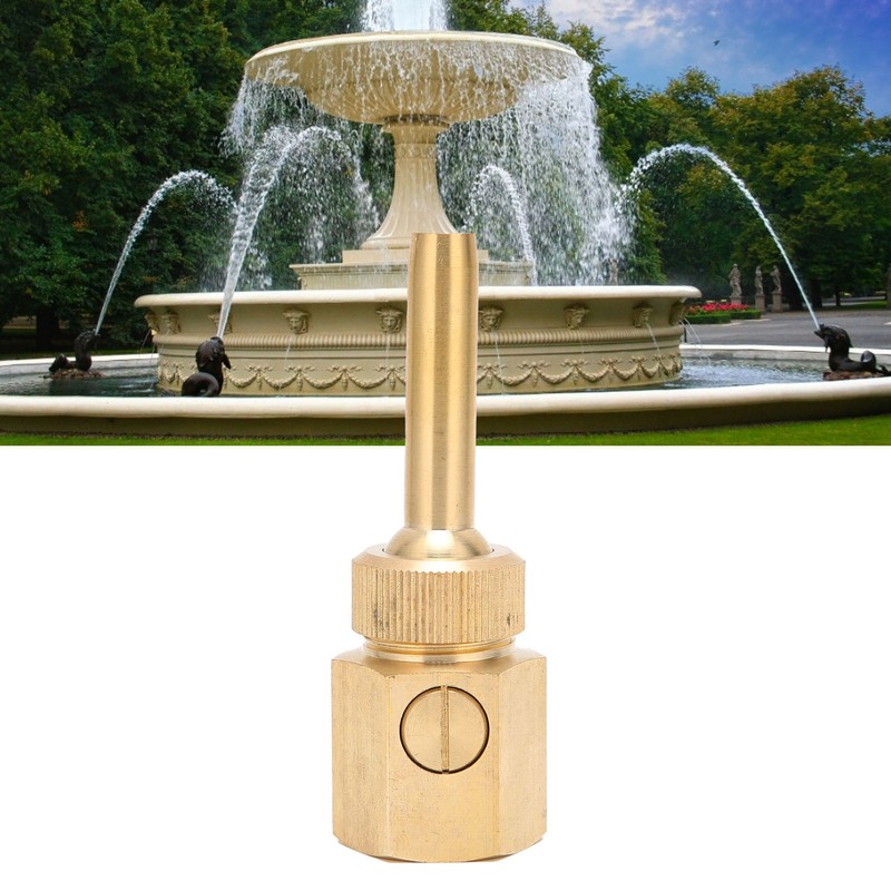 Female Thread Fountain Nozzle Brass Adjustable Water Spray Head with
