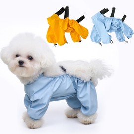 Ittokis Anti-Dirt Dog Pants for Small Dogs Pet Dust Pants Waterproof Puppy Leg Covers Outdoor Walking Dog 4 Leggings for Small Medium Doggy （Blue,S）