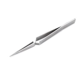 Huron Tweezers, Cross-Lock Straight Fine Point, 4.5"