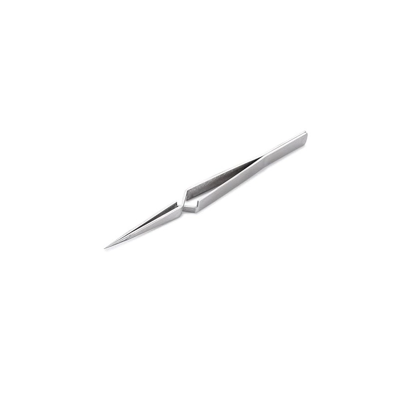 Huron Tweezers, Cross-Lock Straight Fine Point, 4.5"