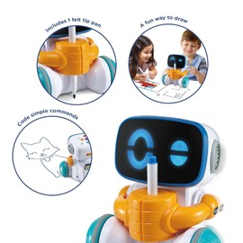 VTech JotBot Drawing & Coding Robot | Kids Learning STEM Toy | Suitable for Boys & Girls 3, 4, 5 Years, English Version