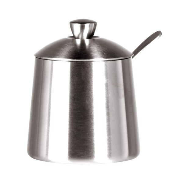 Frieling USA 18/10 Brushed Stainless Steel Sugar Bowl with Spoon