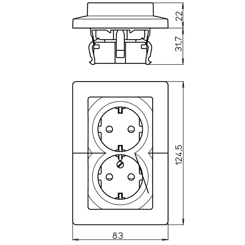 Kopp Dual Grounded Contact Socket