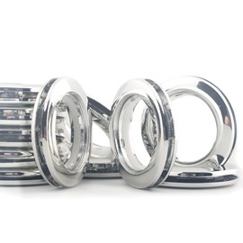 42 Pack Curtain Grommets Inner Diameter 1-9/16"(40mm) Plastic Curtain Eyelet Rings Nanoscale Low Noise Large Grommet Kit for Fabric (Bright)