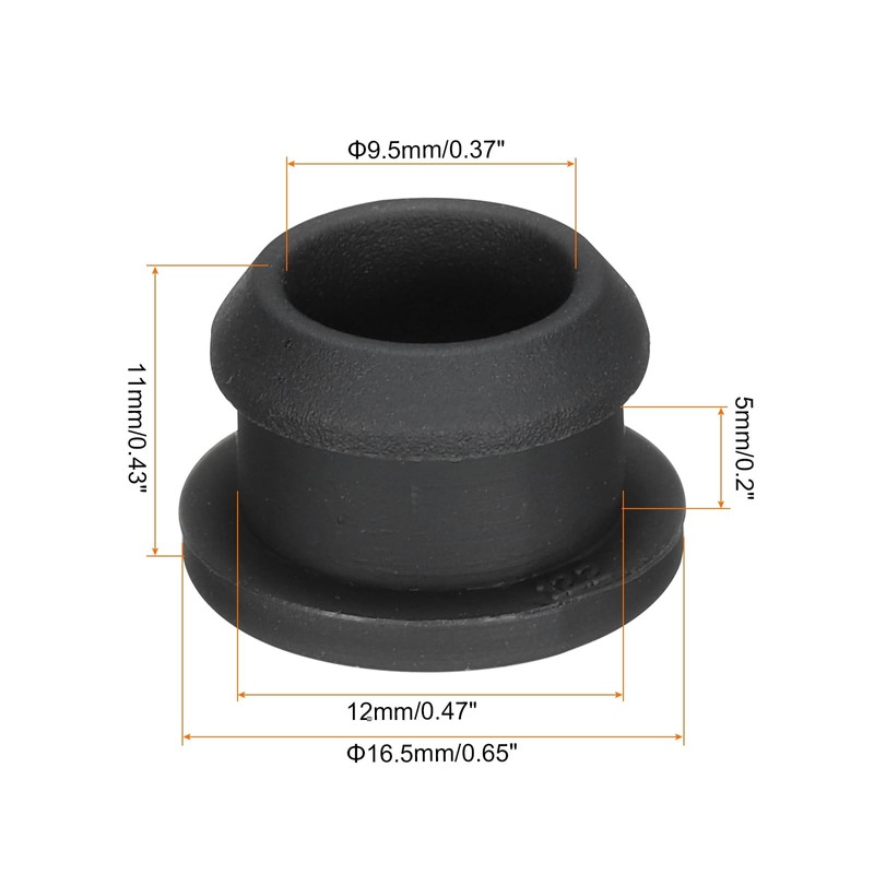 QUARKZMAN 4pcs Snap Rubber Grommet Connector Mounting Diameter 12.5mm ID