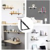 Generic 2 Pack Shelf Brackets 150mm Collapsible Wall Bracket Foldable