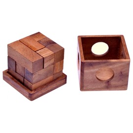 Soma Cube Size M - 3D Puzzle - Educational Game - Thinking Game - Puzzle Game - Patience Game - Logic Game in Wooden Box