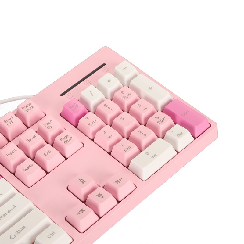 104 Keys Wired Keyboard 3 Colors Cute Gaming Keyboard USB