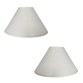 Pack of 2 - Empire Cotton Coolie Lamp Shades for Table Lamps and Pendant Ceiling Lights - 30cm Dia (Stone)