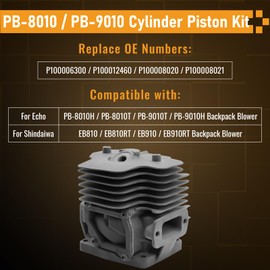 P100012460 P100006300 Cylinder Piston Kit Fits for Echo PB-8010H PB-8010T PB-9010T PB-9010H for Shindaiwa EB810 EB810RT EB910 EB910RT Backpack Blowers with Gasket