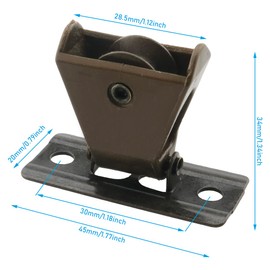 WHYHKJ 4pcs Roller Blind Bamboo Blind Lifter Pulley for Blinds, Roman Blinds, Pleated Curtains etc., Brown