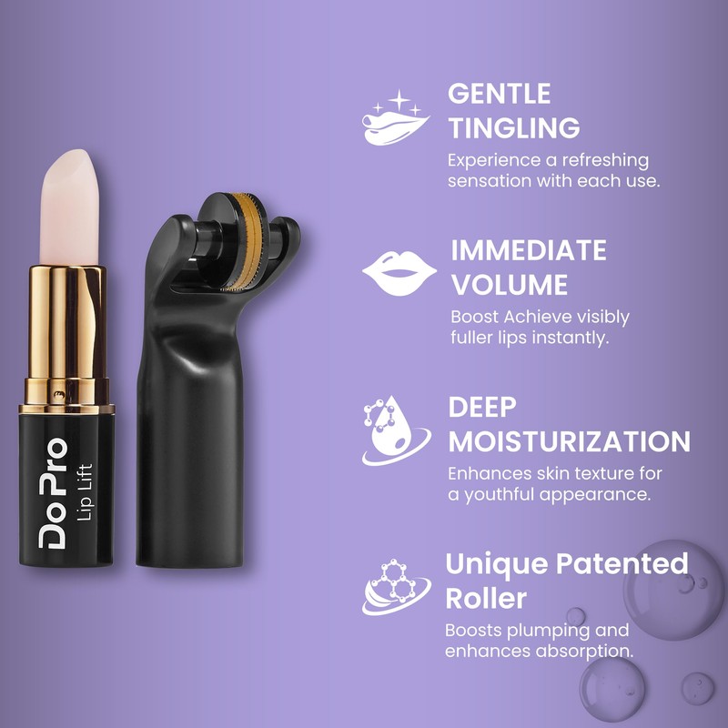Plumping Lipstick with Stimulating Roller for Maximum Absorption and Long-Lasting