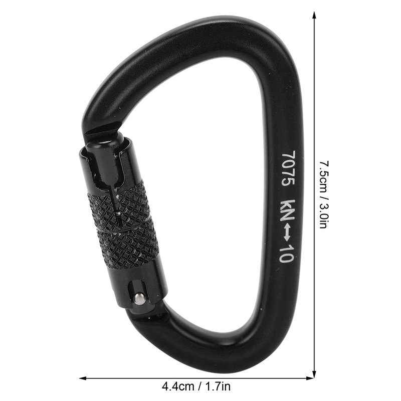 Aluminum Auto Locking Climbing Carabiner Clips Twist Lock DRing Clip