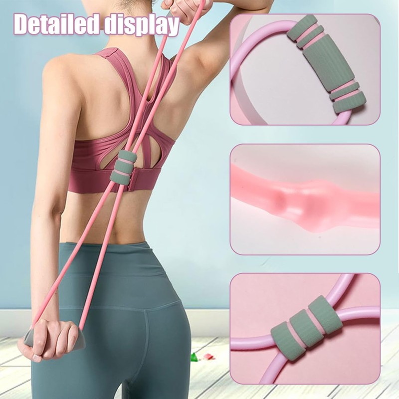 JIAXINGBING 3Pcs Figure 8 Shaped Exercise Bands Set, Resistance Bands