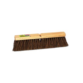Unvert Indoor & Outdoor Broom Head – Heavy Duty Hardwood Block – Palmyra Bristles – Deck Scrub Brush – Two Threaded Handle Holes for Better Assist (14")