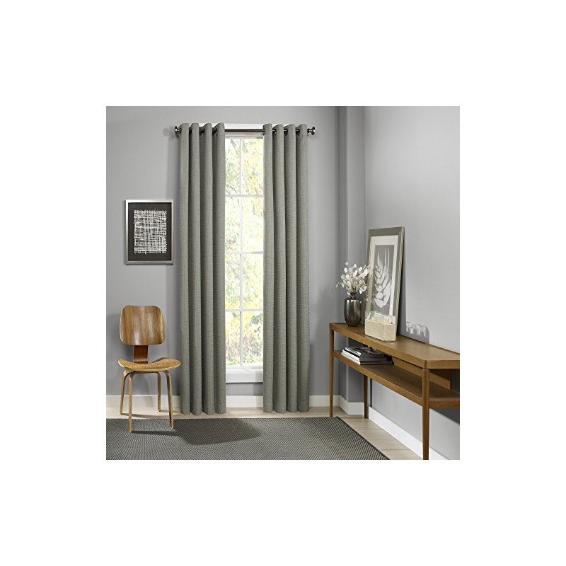 Eclipse Palisade Blackout Grommet Window Curtain, 52"x63", Sage