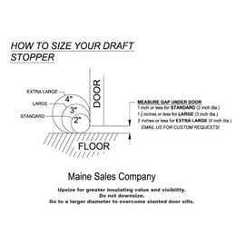Draft Stopper 2 inch Diameter for Windows/Doors Forest Green Pick a Length (Fits a 34" Space)