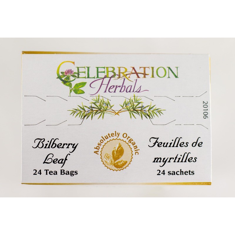 Celebration Herbals Teabags Herbal Tea Bilberry Leaf Organic, 24 Bags