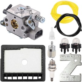 ZAMDOE WT-589 Carburetor Kit for Echo CS-300 CS-301 CS-305 CS-340 CS-341 CS-345 CS-346 CS-3000 CS-3400 Chainsaw, Replaces # A021000231 A021000232 A021000760, WT-589 WT-402, with Air Filter Fuel Line
