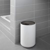 Depot4Design Lunar 1200614 Rubbish Bin, Waste Paper Bin, Plastic, White