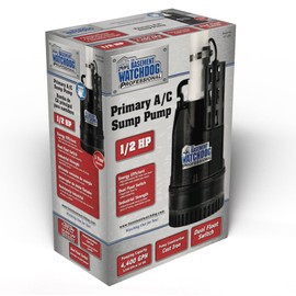 THE BASEMENT WATCHDOG Model SIT-50D 1/2 HP 4,400 GPH at 0 ft. and 3,540 GPH at 10 ft. Cast Iron Submersible Sump Pump with Top Discharge and Caged Dual Micro Reed Float Switch and Controller