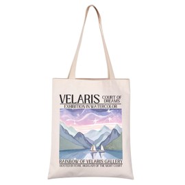 ACOTAR Book Inspired Shopping Bag Fantasy Novel Love gift Bookish Gift SJM Literature Gift (RAINBOW OF tote CA)