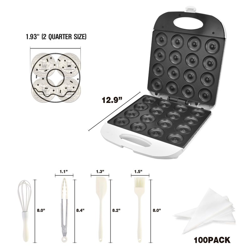 DSP All in One 2 Inch Mini Donut Maker, Non-Stick,