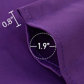 DECOVSUN Purple Valance for Windows 72x18 Inch Solid Thermal Insulated Blackout Rod Pocket Kitchen Short Curtain Toppers Valance for Bathroom Living Room 1 Panel