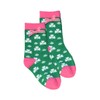 Calcetines de trébol para niñas, color verde y rosa, Verde/Naranja,
