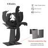 FFYan Stove Fan, New Four-Blade Elk Fireplace Fan, No Electricity,
