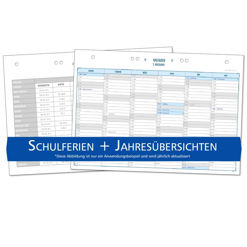 flexiNotes Weekly Calendar 2024 A5, Calendar Insert: Family, 1 Week
